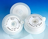 Supracap™ 50 depth filter capsule with activated carbon type AKS8 (typical target contaminant molecular weight 400-1000 Da) and luer-lock connections product photo